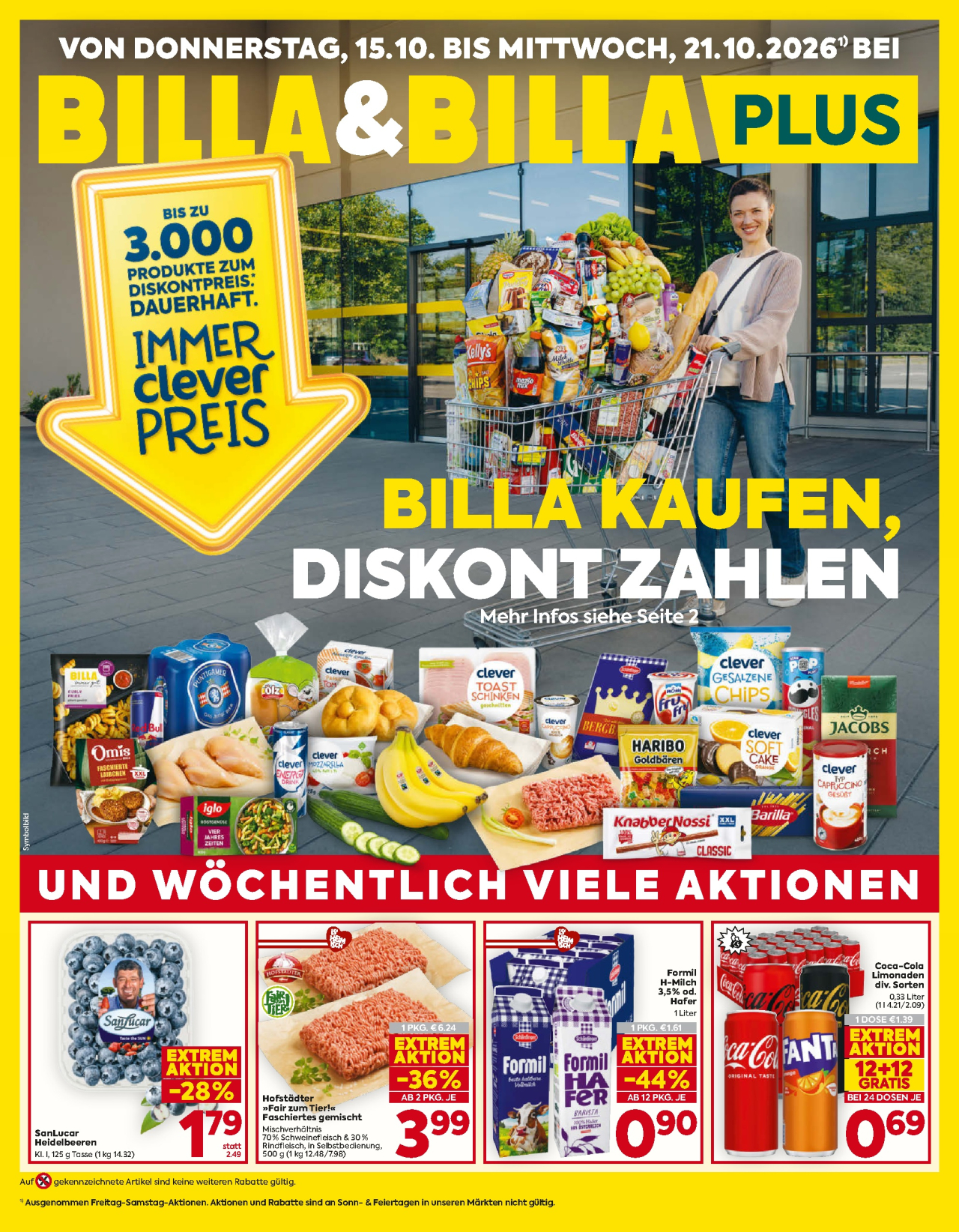 BILLA Flugblatt vom 15. 10. 2026
